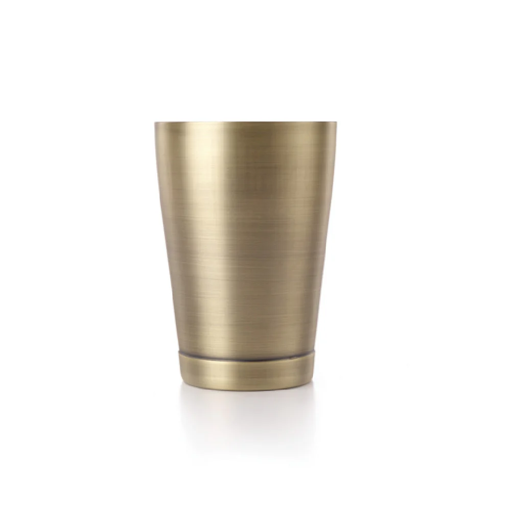 Mercer Culinary M37007ANG Bar Cocktail Shaker 18 Oz Capped Bottom Antique Gold Stainless Steel