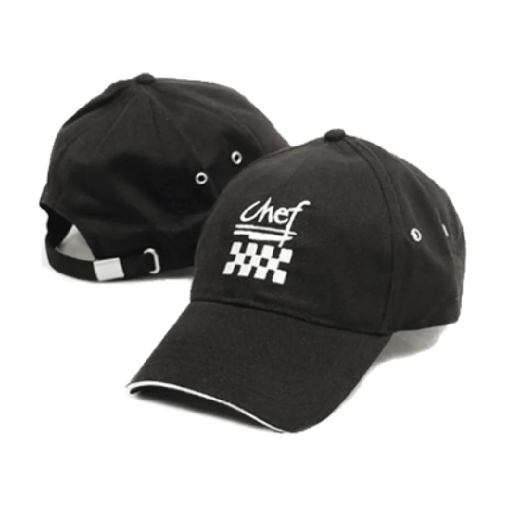 H064BK Chef Revival Adjustable Strap Cotton Baseball Cap Black