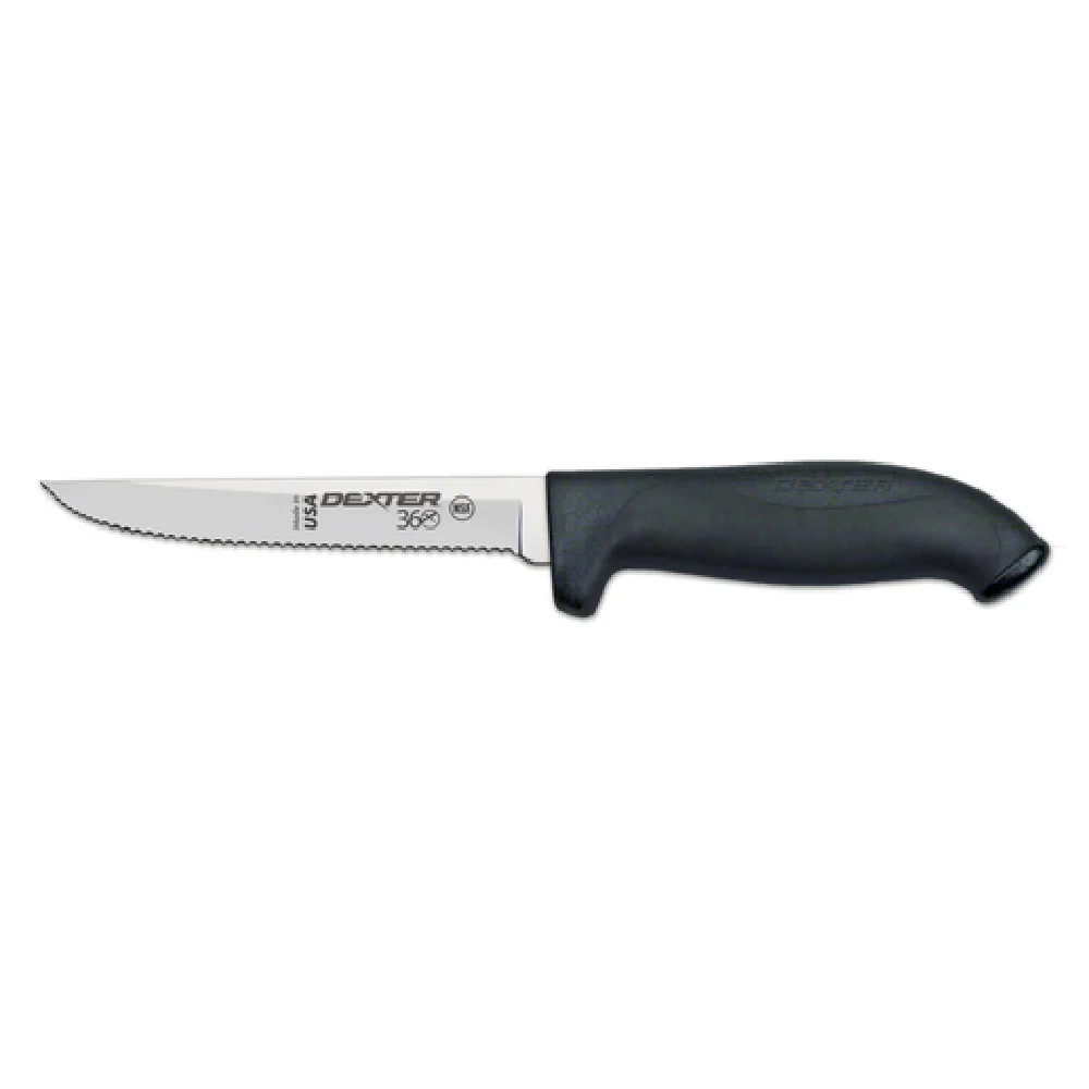 Dexter Russell S360-5SC-PCP 5 Inch Black Polypropylene Utility Knife High Carbon Steel