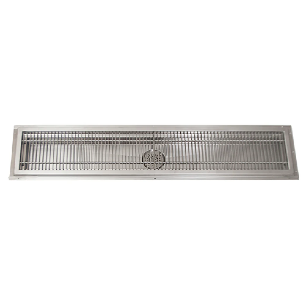 BK Resources FTRS-1260 60 Inch Removable Flat Bar Subway Grate Stainless Steel Drain