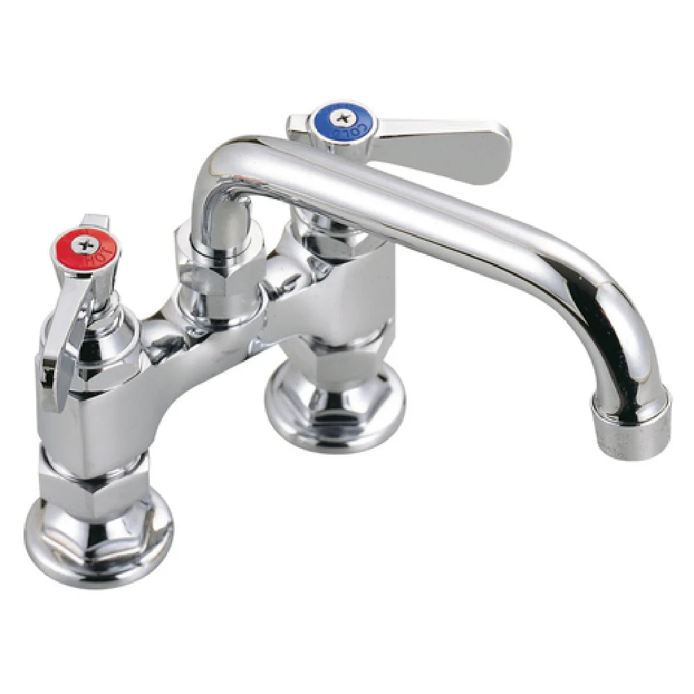 BK Resources BKF4HD-14-G 4 Inch Centers OptiFlow Heavy Duty Faucet Deck Mount Chrome Finish BK Resources BKF4HD-14-G 4 Inch Centers OptiFlow Heavy Duty Faucet Deck Mount Chrome Finish