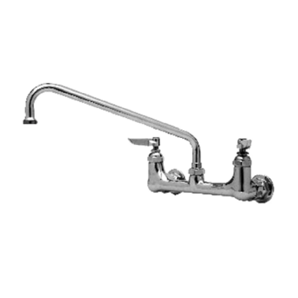 T&S Brass B-0231-M 8 Inch Wall Mount Mixing Faucet with Polished Chrome Body