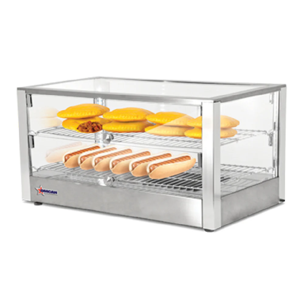 Omcan 41872 27 Inch Food Warmer Display Case Stainless Steel Countertop with Glass Omcan 41872 27 Inch Food Warmer Display Case Stainless Steel Countertop with Glass