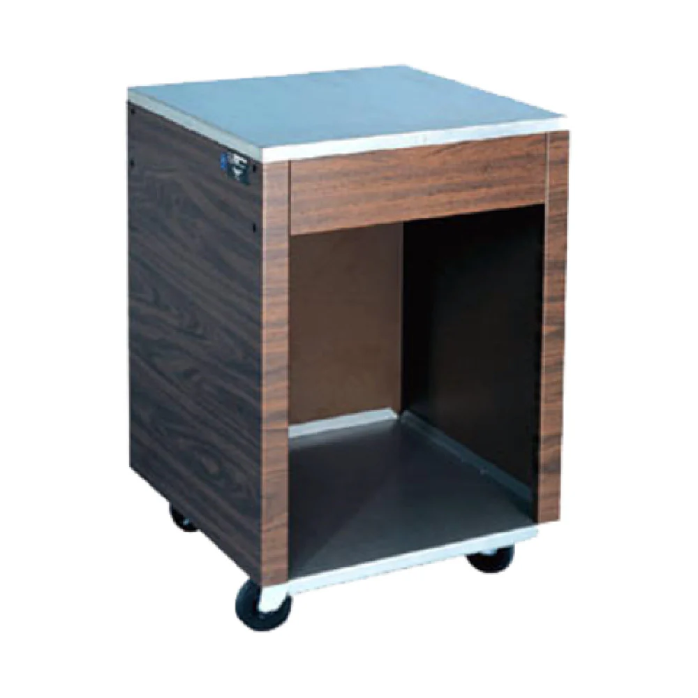 Vollrath 38760 24 Inch Cashier Station Stainless Steel Top Cherry Vinyl Base