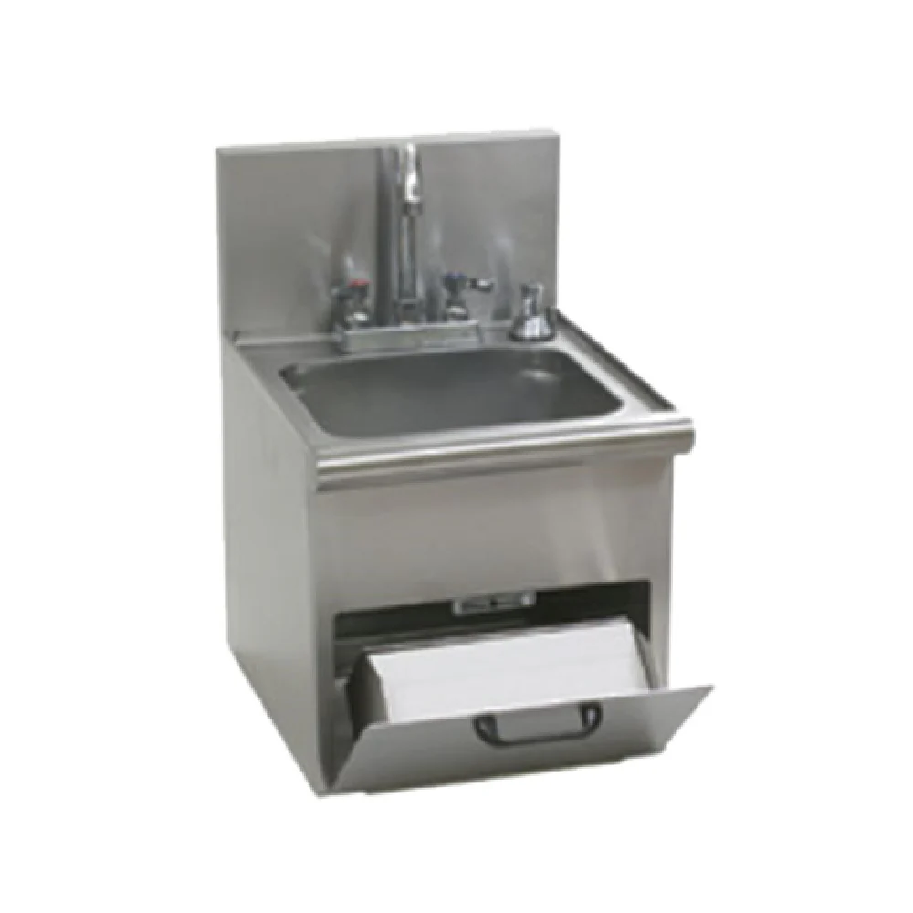 Eagle HWC-T 14 Inch Space Saver Hand Sink with T&S Faucet Stainless Steel