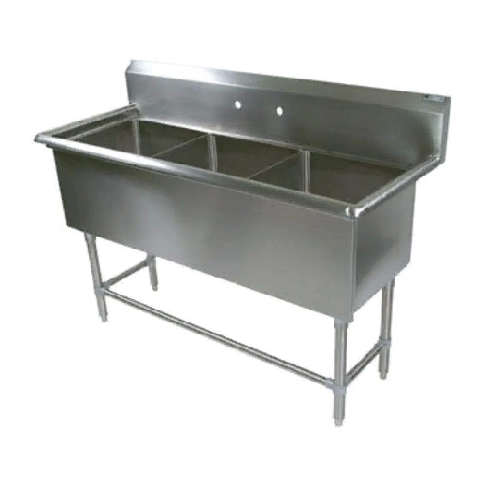 John Boos 3PB24 77 Inch Sink Stainless Steel with Two Sets Faucet Holes John Boos 3PB24 77 Inch Sink Stainless Steel with Two Sets Faucet Holes