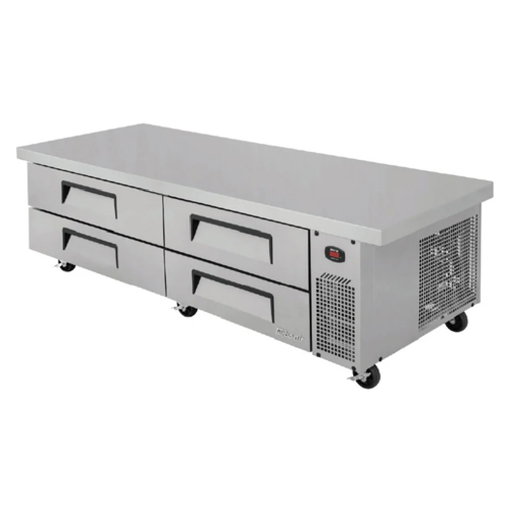 Turbo Air TCBE-82SDR-E-N 89-1/2 Inch Commercial Equipment Stand Refrigerated Base with 16.04 Cu Ft