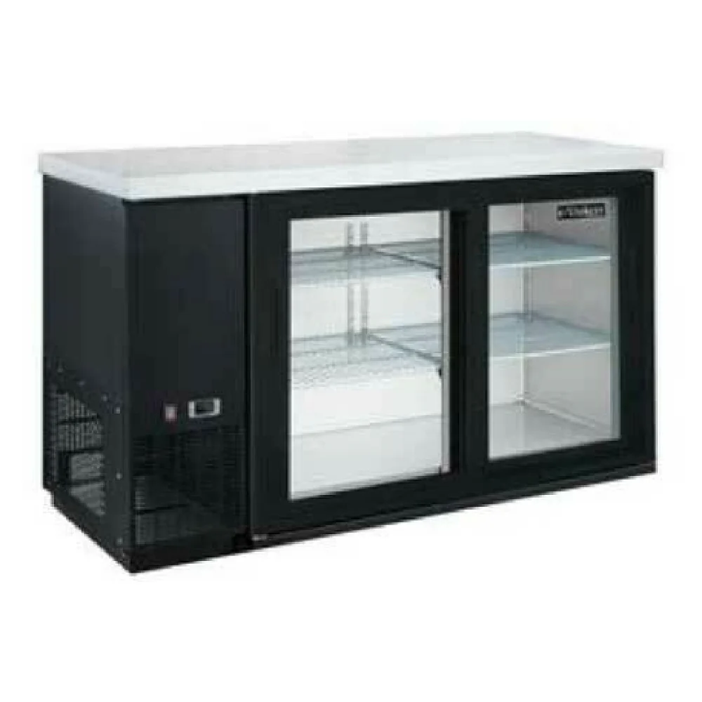 DBB60-S2 56 Inch Refrigerated Back Bar Cooler Reach-in Two-section Black