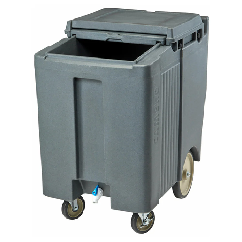 Cambro ICS175TB191 23 Inch Mobile Ice Caddy Sliding Lid Gray Plastic
