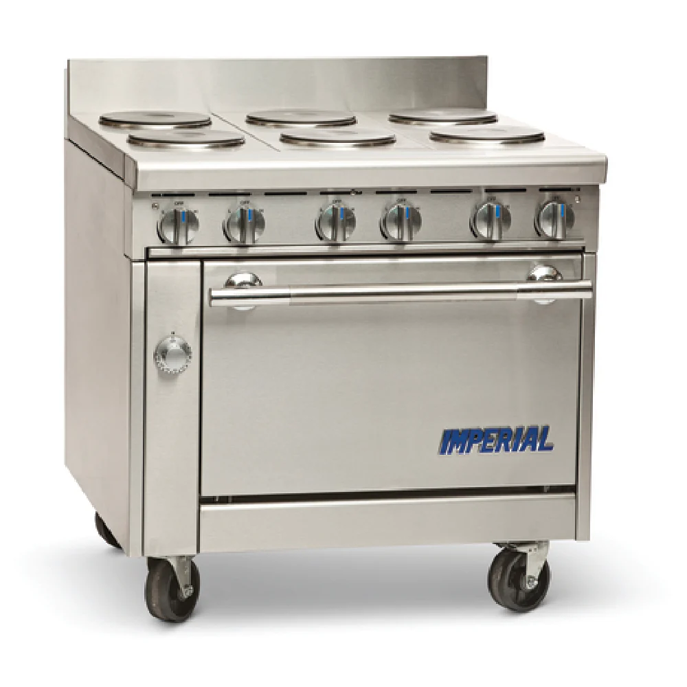 Imperial IHR-6-E-C_208/60/1 36 Inch Electric Range with (1) Convection Oven and (6) Hotplates
