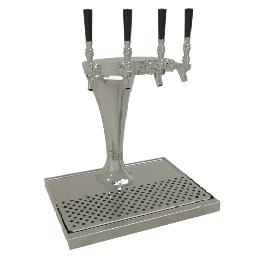 Glastender CBT-4-MFR 18 Inch Countertop Glycol Cooled Draft Beer Tower with Stainless Steel Faucets Glastender CBT-4-MFR 18 Inch Countertop Glycol Cooled Draft Beer Tower with Stainless Steel Faucets