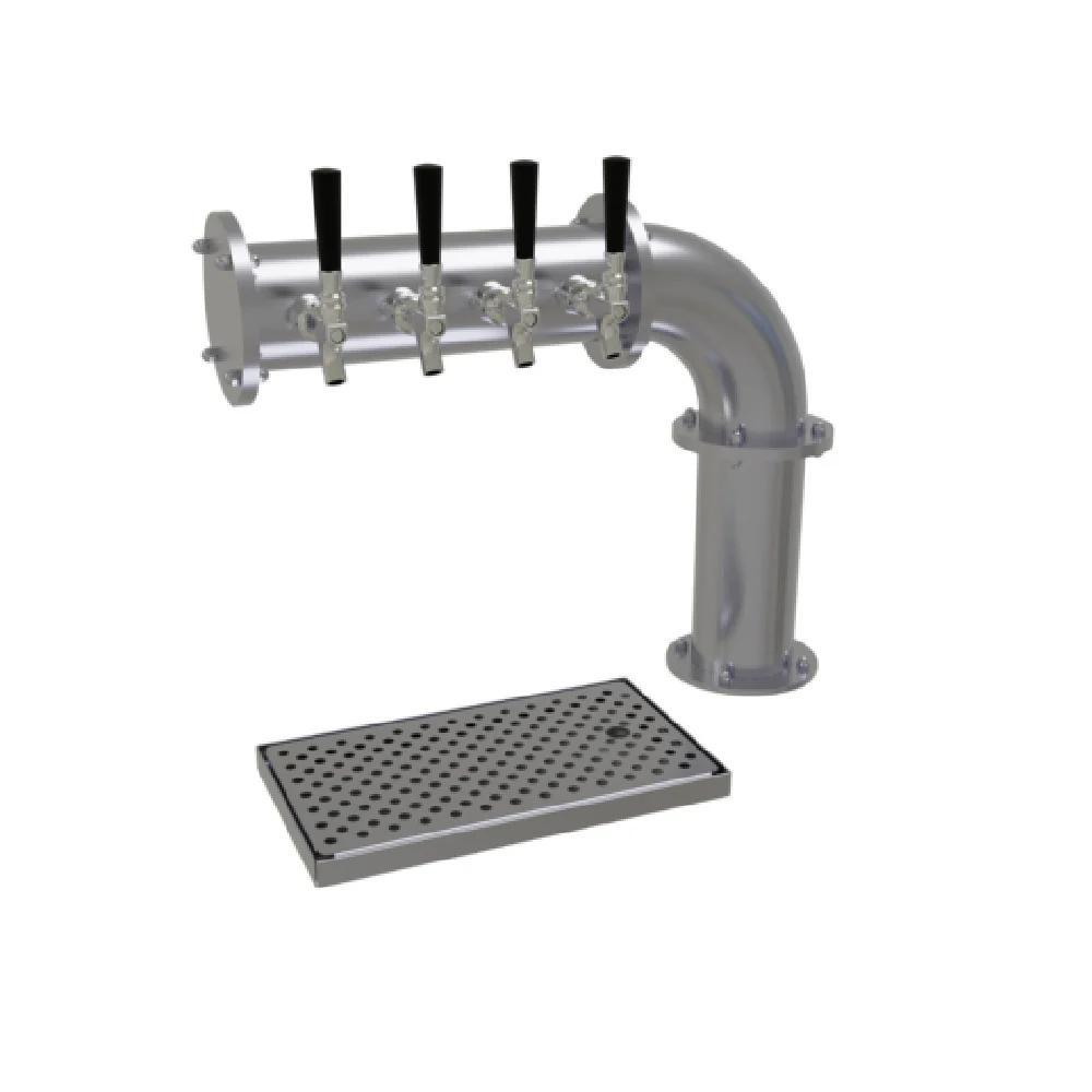 Glastender PC-4-SSR 23 Inch Pipe Cantilever Draft Tower Glycol Cooled Countertop Stainless Steel with 4 Faucets Glastender PC-4-SSR 23 Inch Pipe Cantilever Draft Tower Glycol Cooled Countertop Stainless Steel with 4 Faucets
