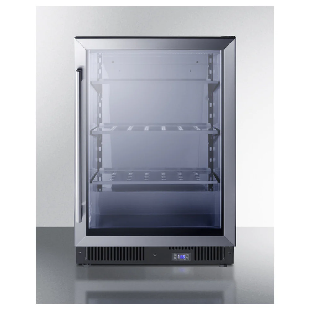 Summit SCF475 24 Inch Built-In Glass Door Commercial Freezer 5.14 Cu.ft
