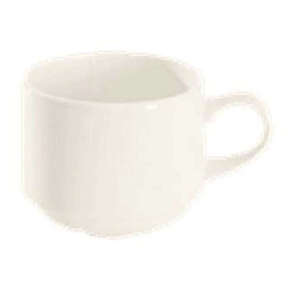 GET Enterprises PA1101924324 7.8 Oz Tea Cup with Handle Porcelain Bright White