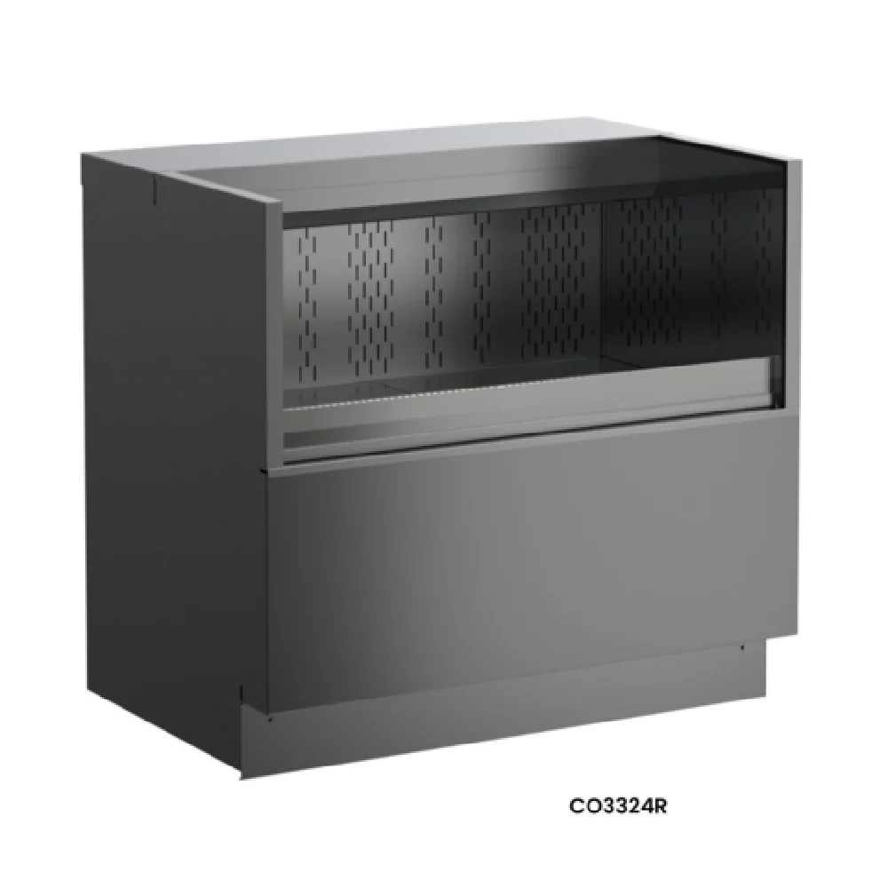 Structural Concepts CO5324R-FS 59 Inch Oasis Self-Service Refrigerated Case Black Laminate with LED Light