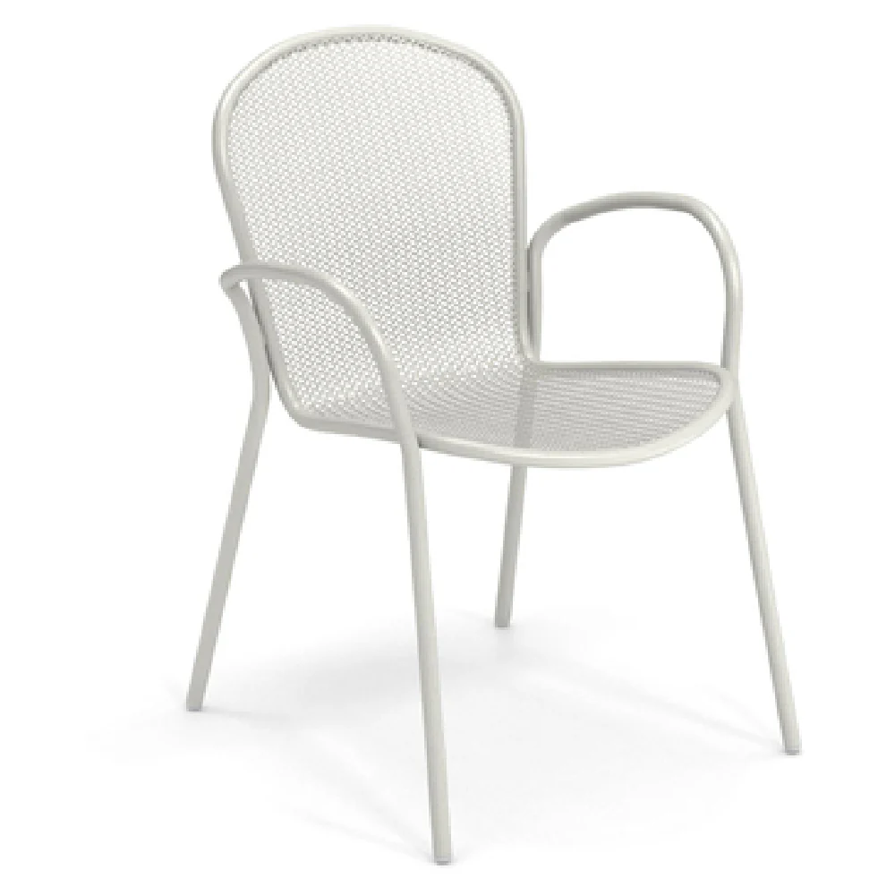 emuamericas, llc 458 23 Inch Armchair Outdoor Indoor Steel Mesh Back and Seat