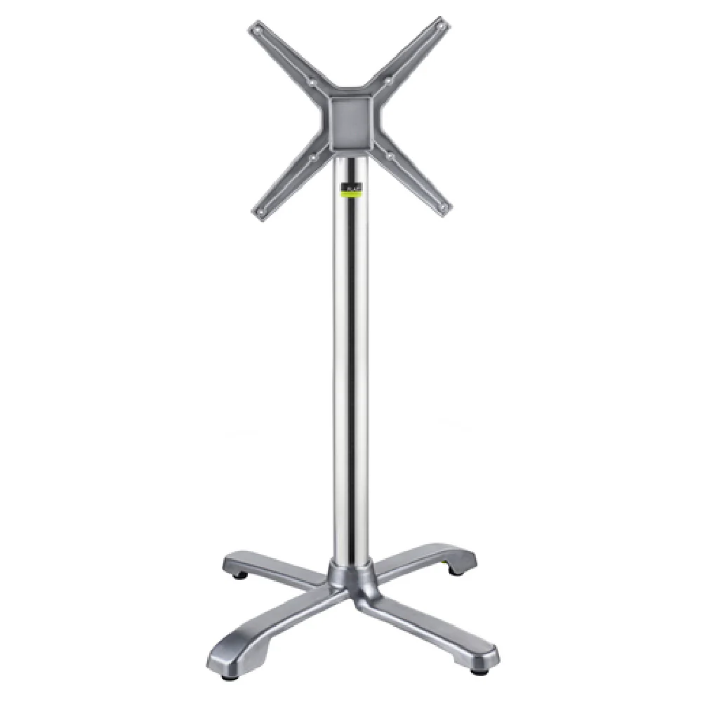 FLAT Tech CT4333 26 Inch Bar Height Table Base Cross Base Aluminum Polished Finish