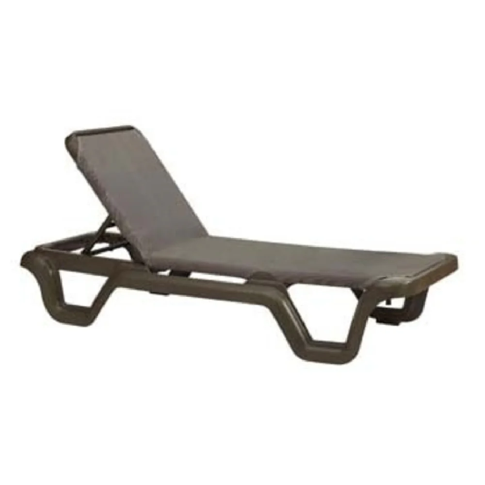 Grosfillex 99515137 30 Inch Marina Chaise Adjustable Sling Resin Bronze Mist Grosfillex 99515137 30 Inch Marina Chaise Adjustable Sling Resin Bronze Mist