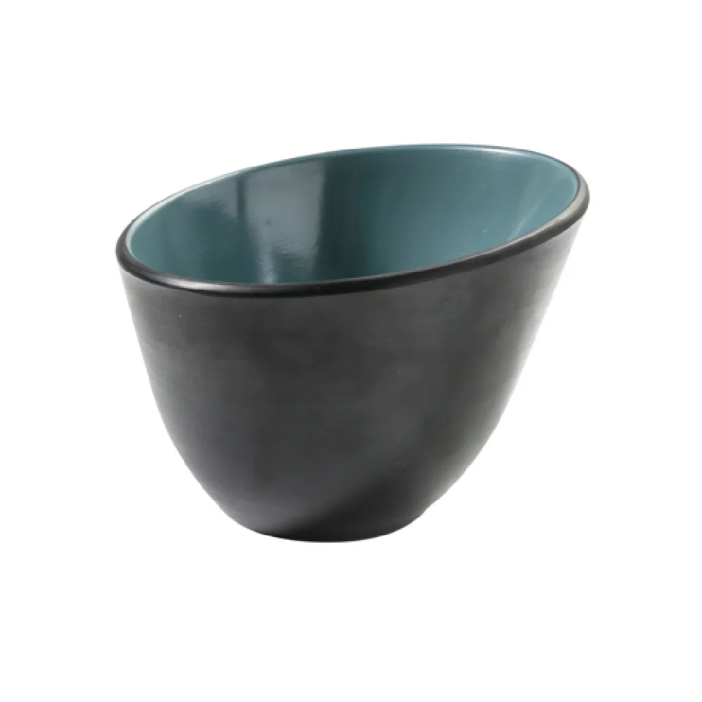 Yanco BM-705TL 7 Inch Serving Sheer Bowl 35 Oz Melamine Gray and Teal Yanco BM-705TL 7 Inch Serving Sheer Bowl 35 Oz Melamine Gray and Teal