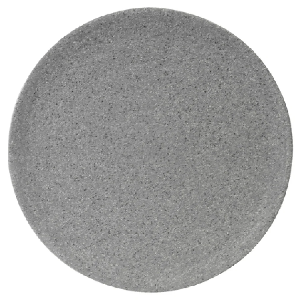 GET Enterprises RT12R-GS 12 Inch Diameter Round Plate Melamine Gray Granite