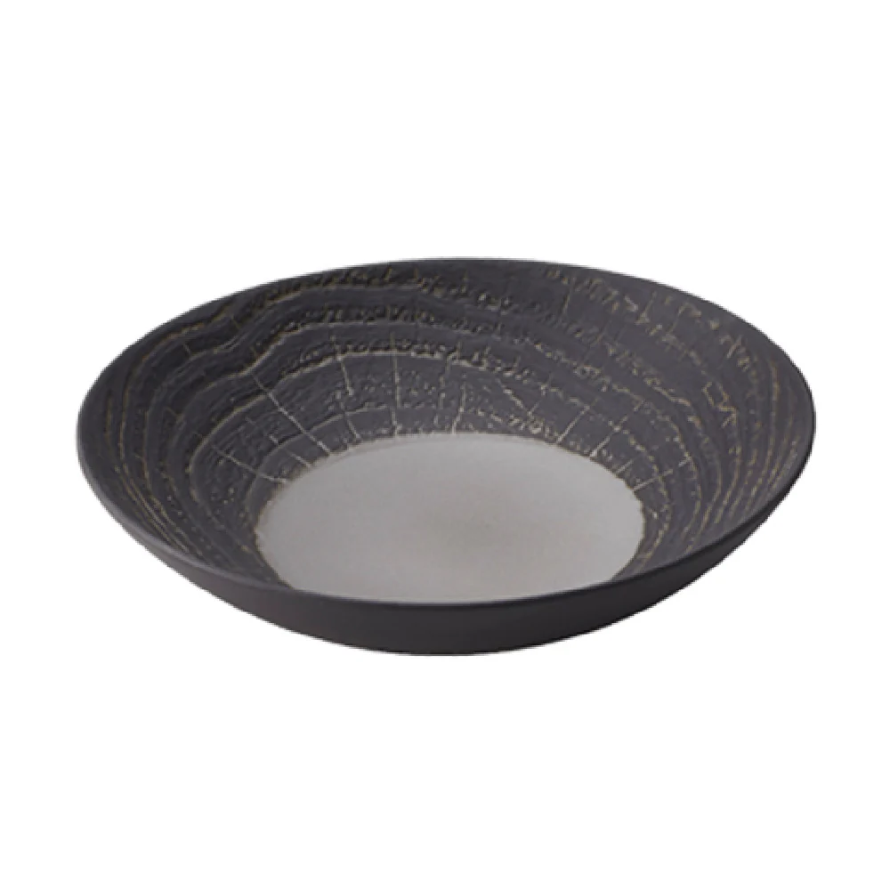 Revol 648290 35-1/4 Oz Round Coupe Plate Porcelain with Pepper Glaze Revol 648290 35-1/4 Oz Round Coupe Plate Porcelain with Pepper Glaze