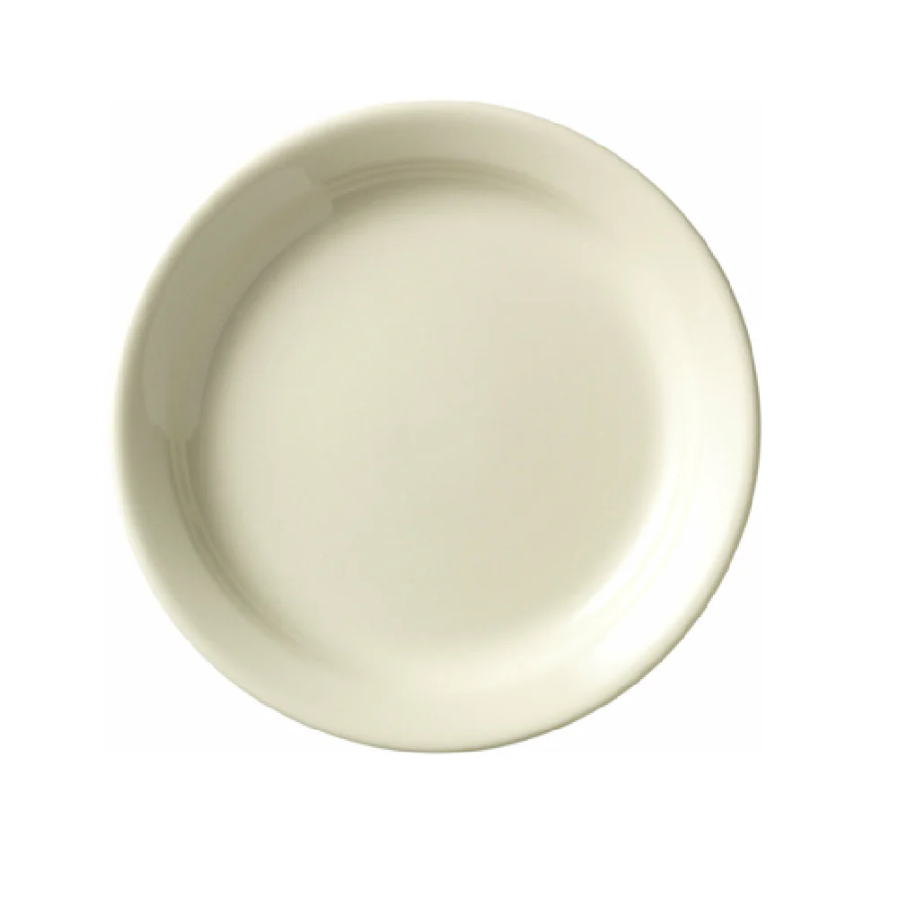 Libbey 740-901-712 7-1/4 Inch Round Plate Narrow Rim Porcelain Cream White Libbey 740-901-712 7-1/4 Inch Round Plate Narrow Rim Porcelain Cream White