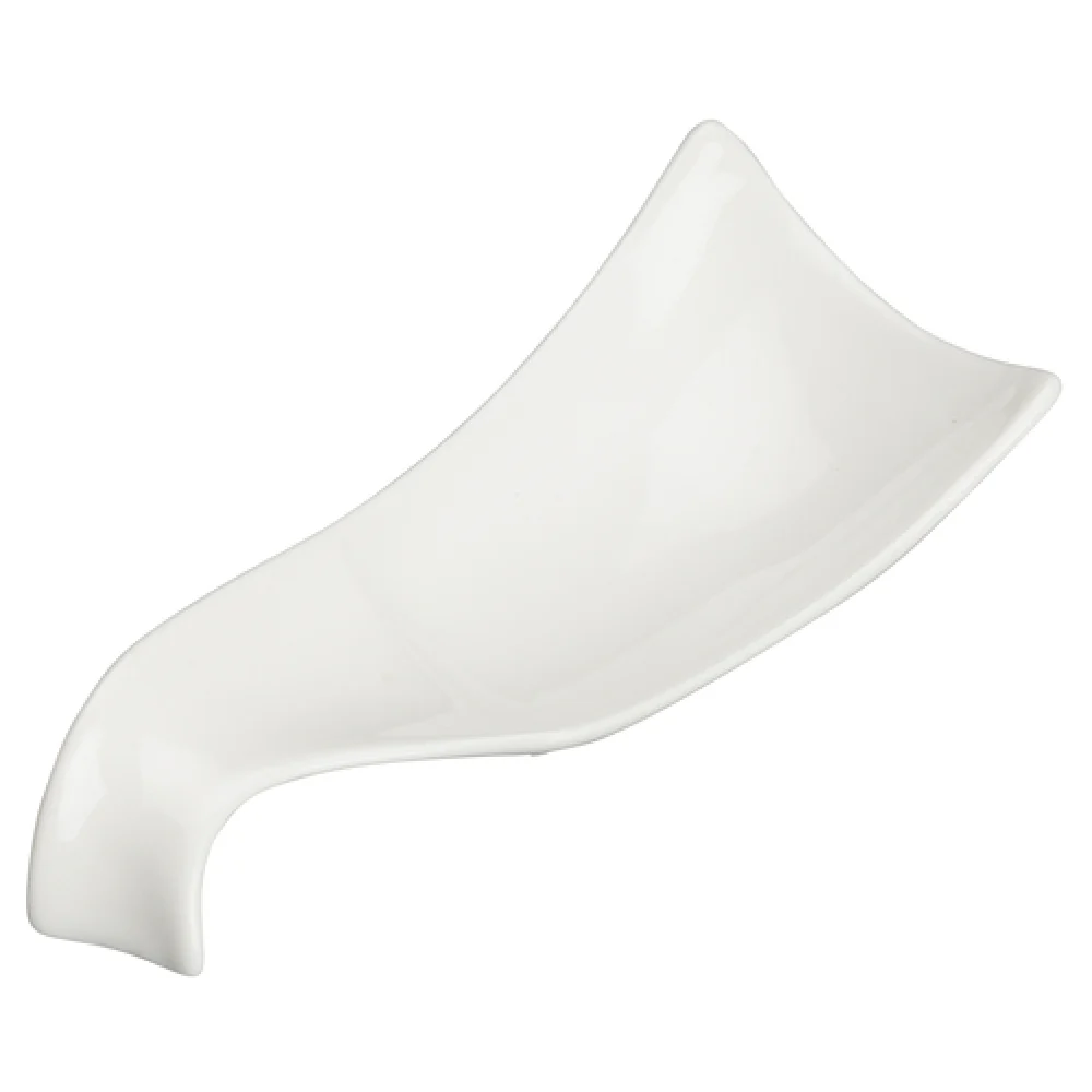 Winco WDP021-114 10-3/8 Inch Plate Free-form Large Dishwasher Safe Porcelain