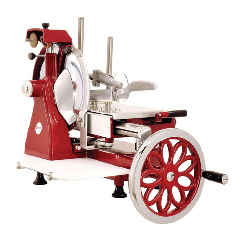 Omcan 20387 34 Inch Manual Food Slicer Carbon Steel Blade with Built-in Sharpener Omcan 20387 34 Inch Manual Food Slicer Carbon Steel Blade with Built-in Sharpener
