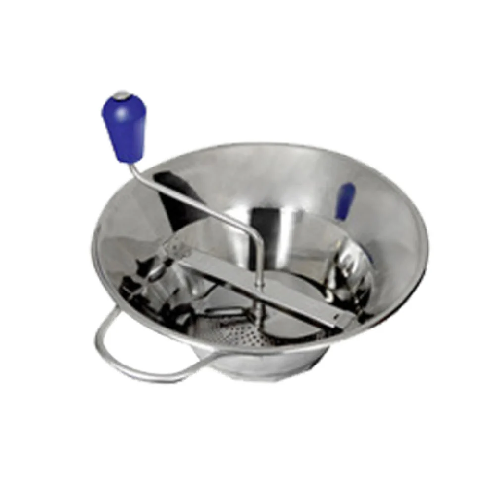 Louis Tellier X3 12 Inch Top Diameter Manual Food Mill Stainless Steel with 3 Grids