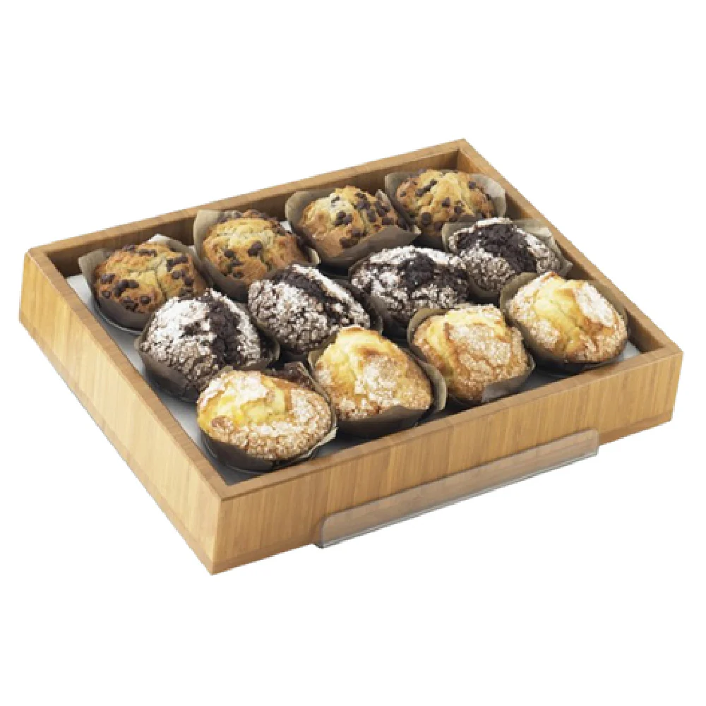 Cal Mil 1339-60 16 Inch Display Tray with Bamboo for Bakery and Market Cal Mil 1339-60 16 Inch Display Tray with Bamboo for Bakery and Market