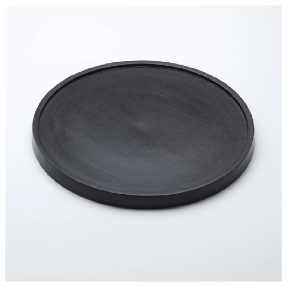 American Metalcraft MWP12 12 Inch Diameter Round Wood Plate Espresso Finish