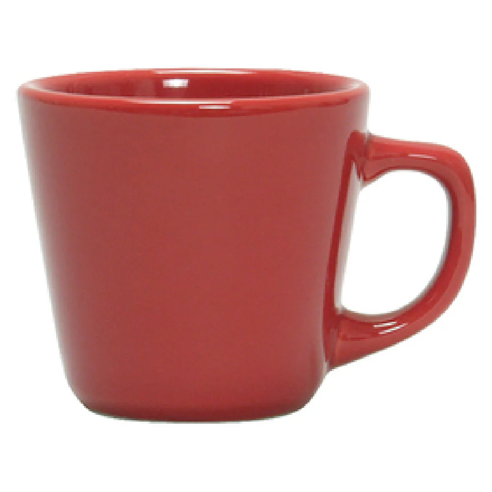 Tuxton NQF-701 7 Oz Cup with Extra Large Handle Ceramic Lead-Free White