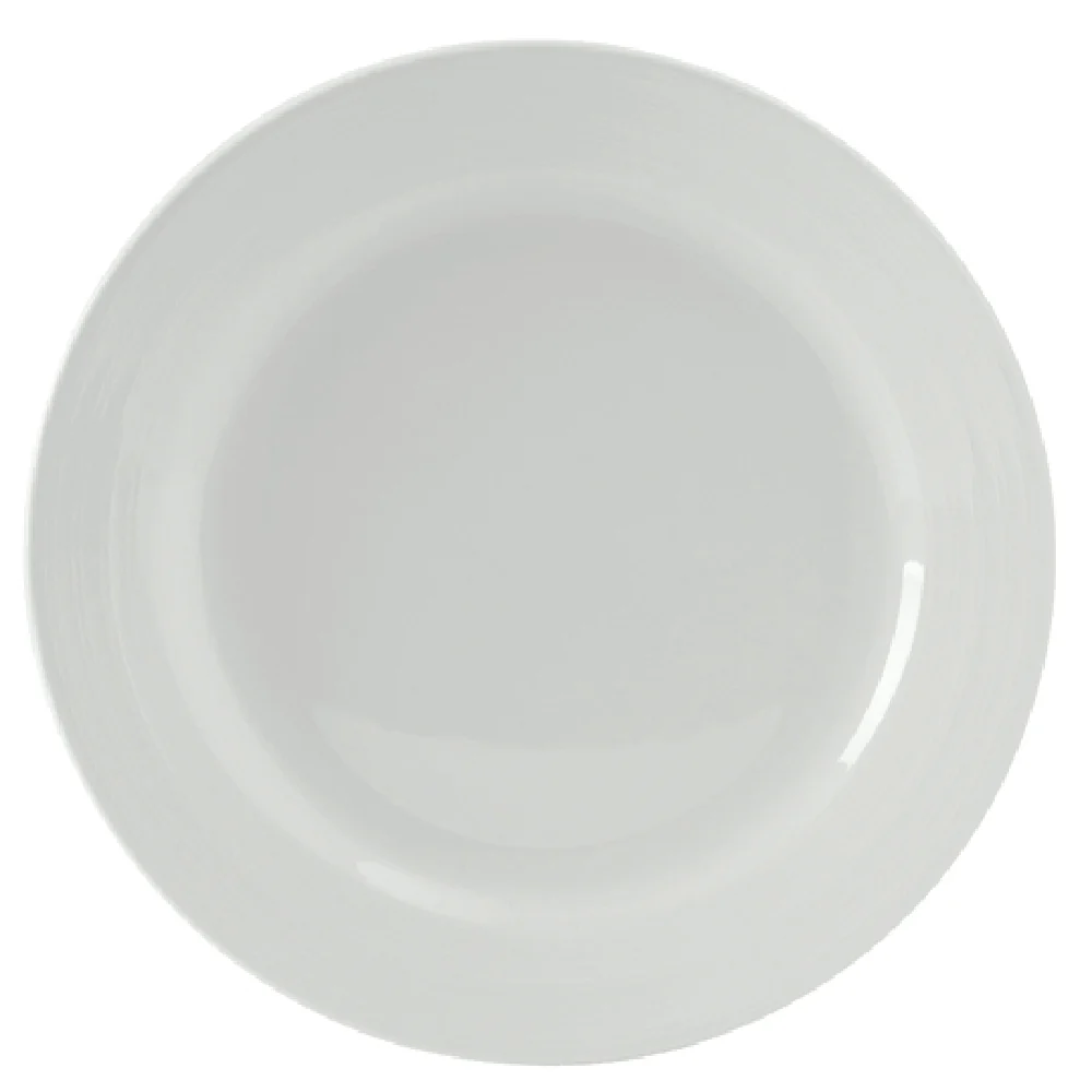 Tuxton FPA-116 11-3/4 Inch Diameter Round Plate Porcelain Lead-Free White