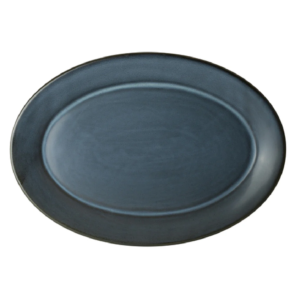 Steelite 6124RG020 15 Inch Oval Platter Storm Porcelain with Natural Aesthetic