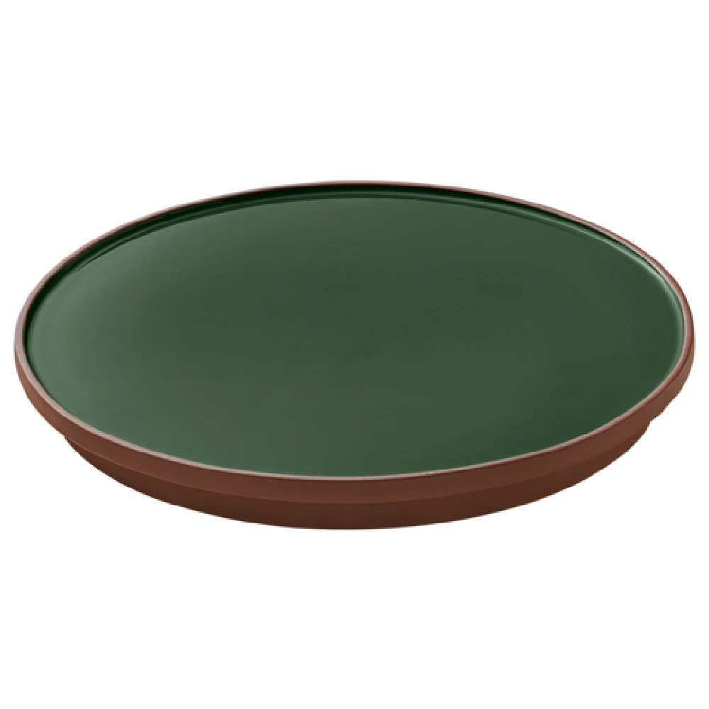 BauscherHepp P061216-121934 6.3 Inch Dia Round Plate Coupe Dishwasher Safe Stoneware Green