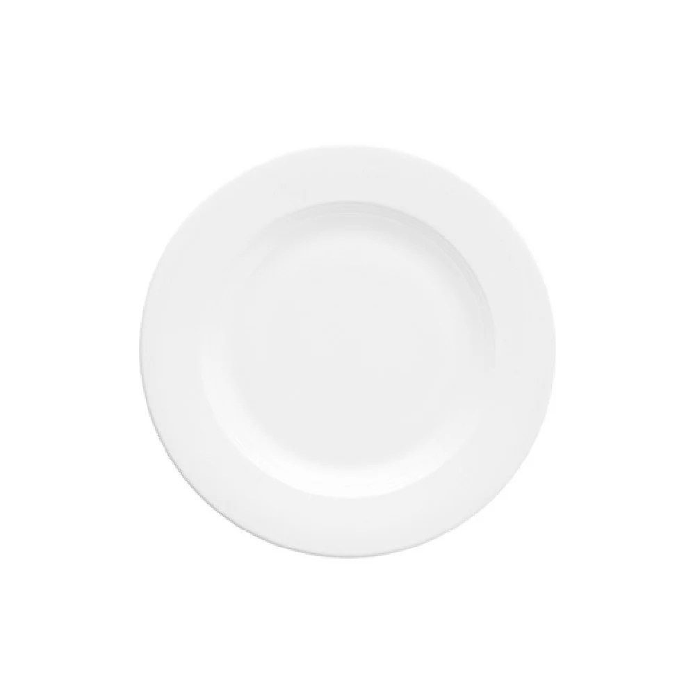 Fortessa FBC-INCA-104D 11 Inch Round Bone China Plate White with Wide Rim