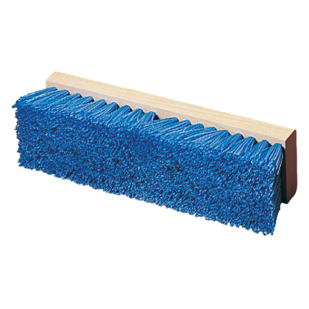 Carlisle 36193P14 10 Inch Hardwood Deck Scrub Brush with Blue Polypropylene Bristles Carlisle 36193P14 10 Inch Hardwood Deck Scrub Brush with Blue Polypropylene Bristles