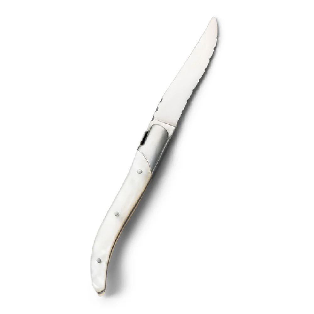Bon Chef S945 4 Inch Blade 8-7/8 Inch Overall Laguiole Steak Knife Pearl Handle Bon Chef S945 4 Inch Blade 8-7/8 Inch Overall Laguiole Steak Knife Pearl Handle