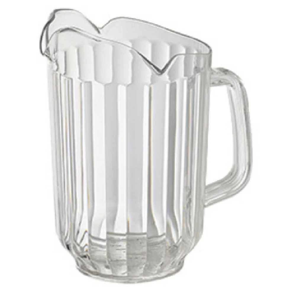 Winco WPCT-60C 60 Oz. Clear Polycarbonate Water Pitcher with 3 Spouts