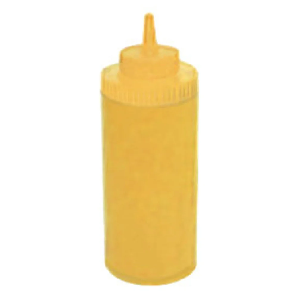 Winco PSW-16Y 16 Oz Squeeze Bottle BPA Free Plastic Yellow - 6 Packs