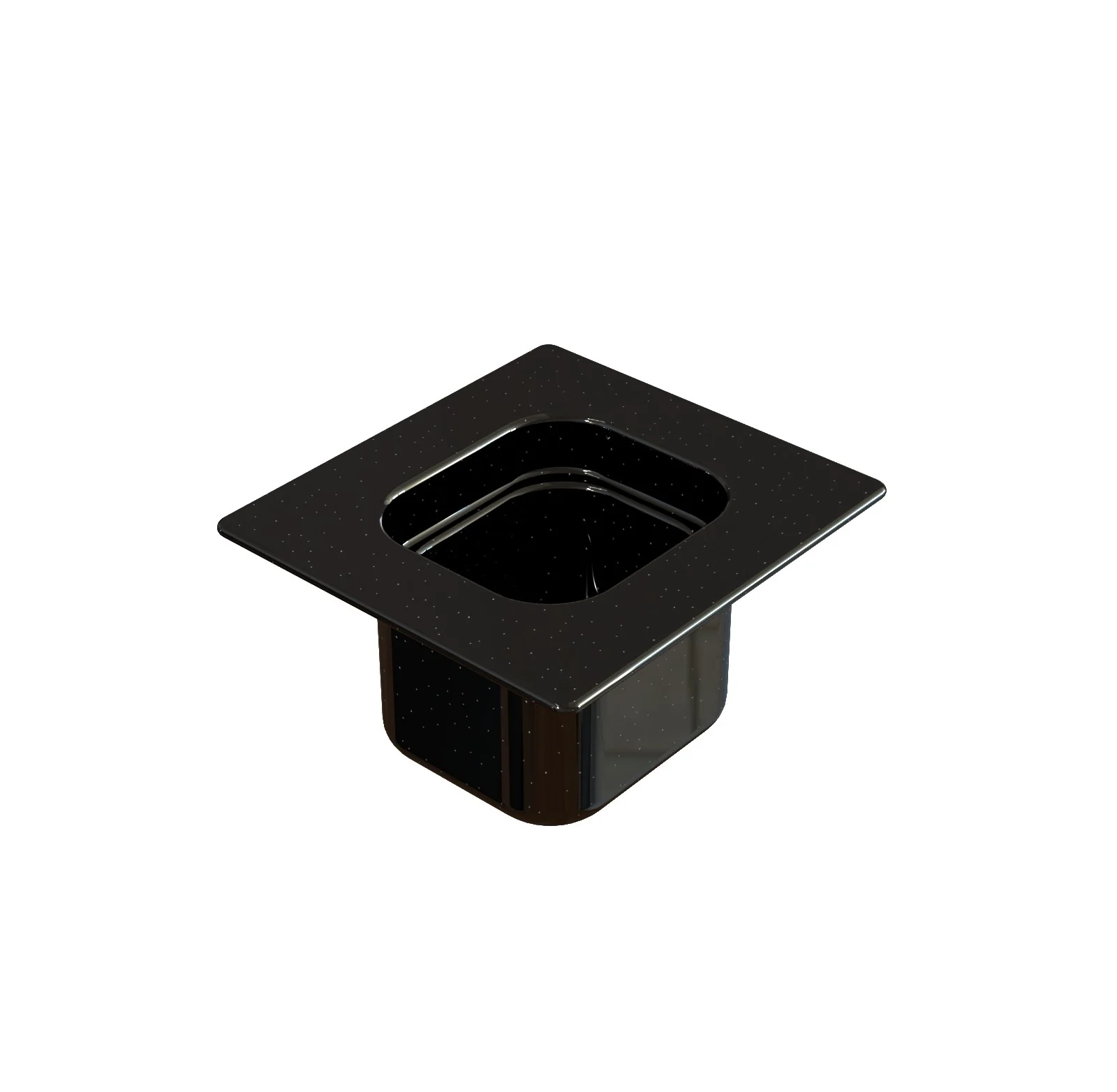 Tablecraft CW360MS 1 Quart Cold Holding Food Pan Aluminum Midnight Speckle Finish