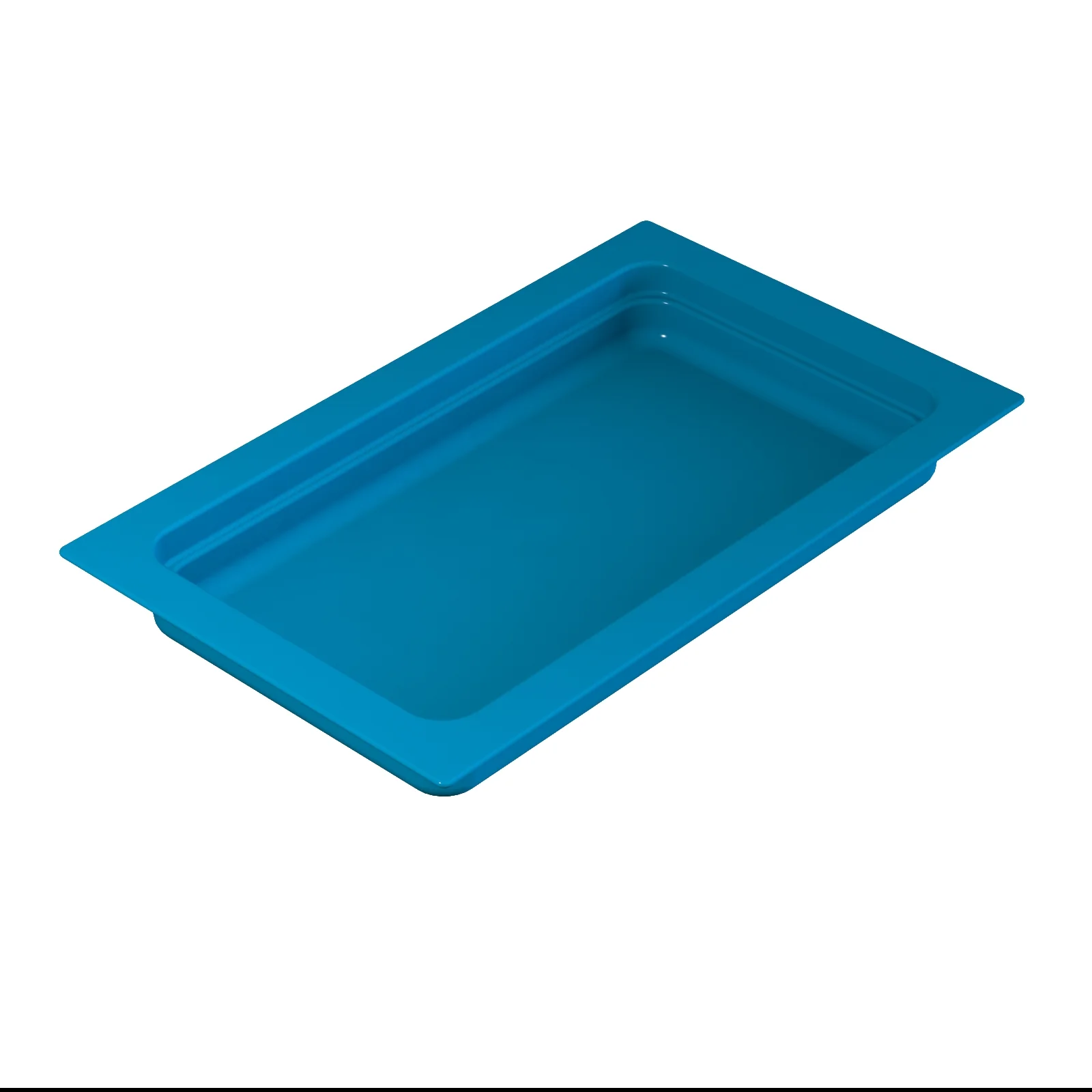Tablecraft CW300SBL 6-1/2 Qt Food Pan Cold Holding Aluminum Sky Blue Finish