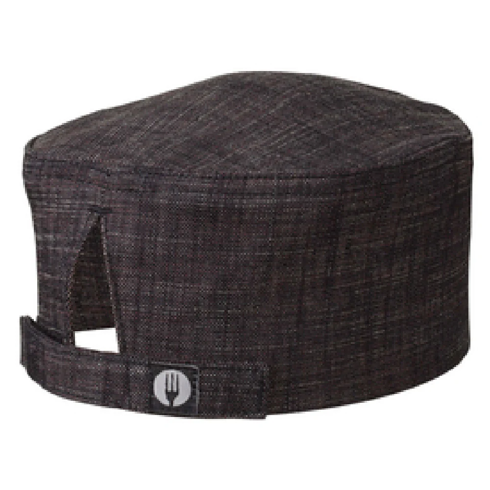 Chef Works HBXX012-BBG-0 Beanie Cotton Denim Adjustable Velcro Closure Black Burgundy Chef Works HBXX012-BBG-0 Beanie Cotton Denim Adjustable Velcro Closure Black Burgundy