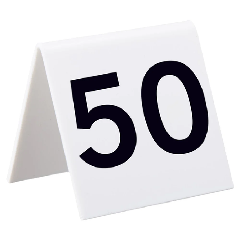 Alpine Industries ALP493-26-50 3 Inch Number Cards Black Acrylic for Tables Alpine Industries ALP493-26-50 3 Inch Number Cards Black Acrylic for Tables