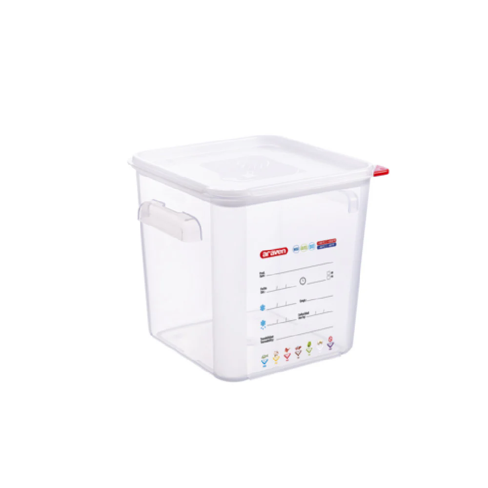 Carlisle 11856 12.6 Qt Airtight Food Storage Container Square Polypropylene Clear Carlisle 11856 12.6 Qt Airtight Food Storage Container Square Polypropylene Clear
