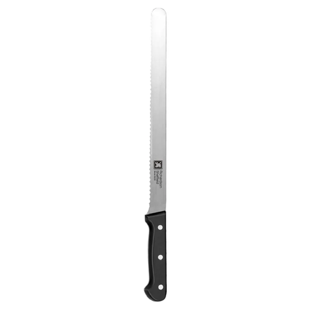 Cardinal FN213 12 Inch Full Tang MoV Steel Genoise Knife Black ABS Handle Cardinal FN213 12 Inch Full Tang MoV Steel Genoise Knife Black ABS Handle