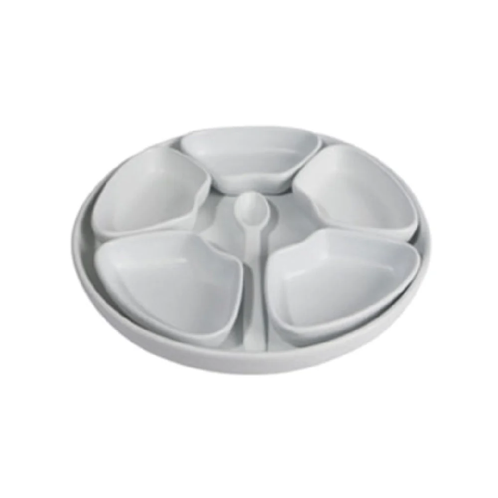 GET Enterprises MJ501TG 12.6 Inch Ramekin Set with Tray Cast Aluminum Tangerine