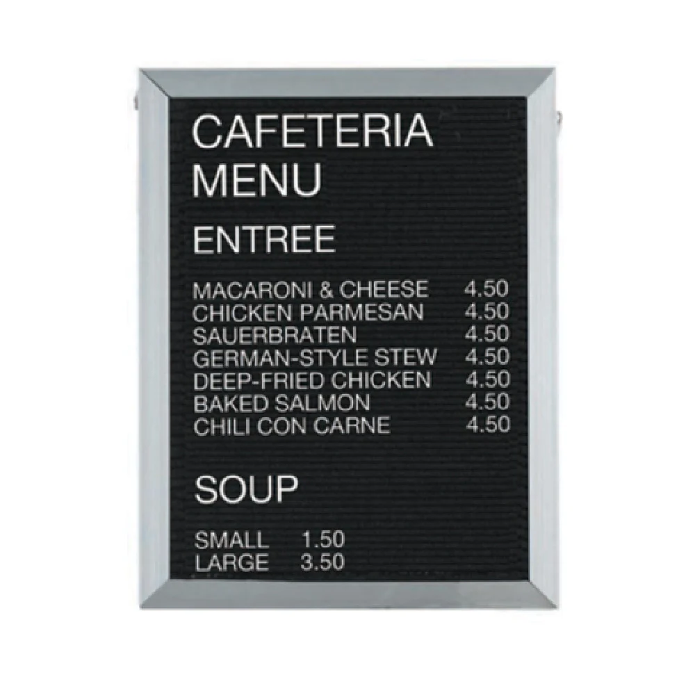 Aarco BOFD2418L 18 Inch Open Face Message Center Board Black Felt Aluminum Frame Aarco BOFD2418L 18 Inch Open Face Message Center Board Black Felt Aluminum Frame