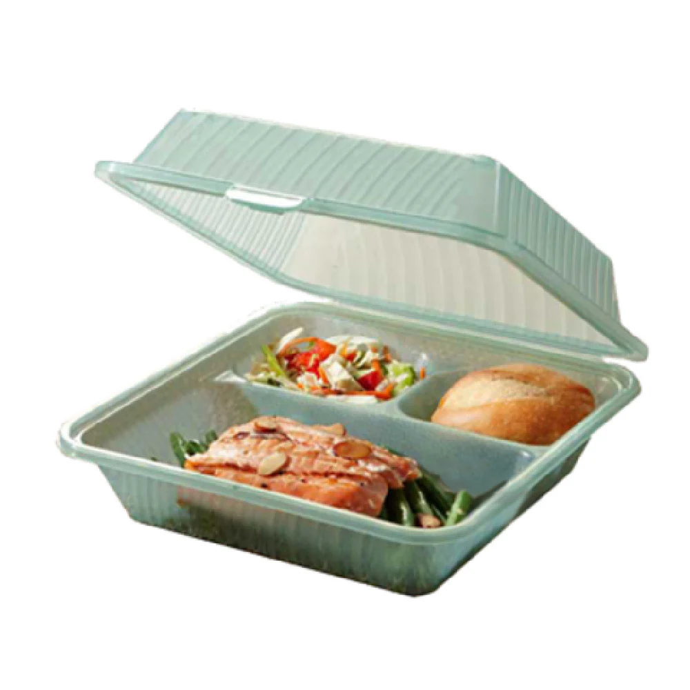 GET Enterprises EC-09-1-JA 9 Inch Polypropylene Food Container with 3 Compartments GET Enterprises EC-09-1-JA 9 Inch Polypropylene Food Container with 3 Compartments