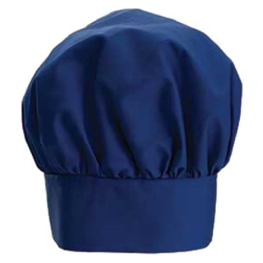 Winco CH-13BL Chef Hat Adjustable Velcro Closure Blue Poly-Cotton Blend